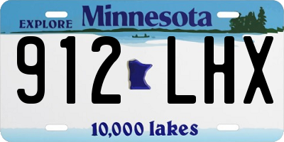 MN license plate 912LHX