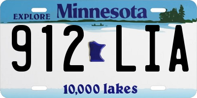 MN license plate 912LIA