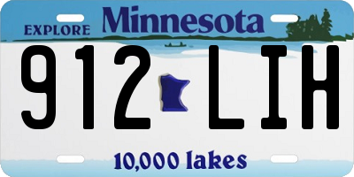MN license plate 912LIH