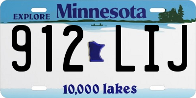 MN license plate 912LIJ