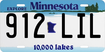 MN license plate 912LIL