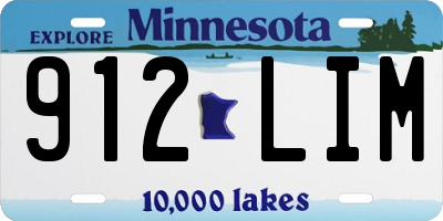MN license plate 912LIM