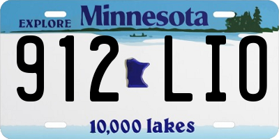 MN license plate 912LIO