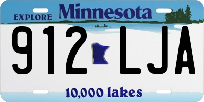 MN license plate 912LJA