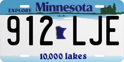 MN license plate 912LJE