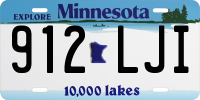 MN license plate 912LJI