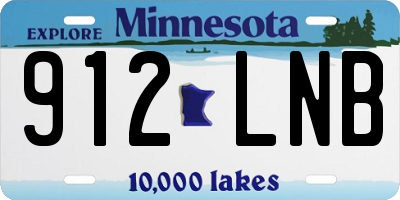 MN license plate 912LNB