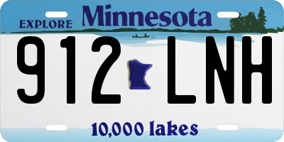 MN license plate 912LNH