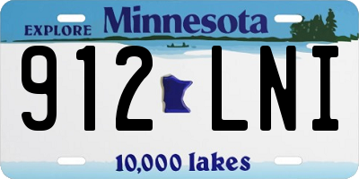 MN license plate 912LNI