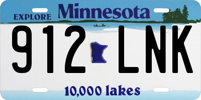 MN license plate 912LNK