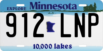 MN license plate 912LNP