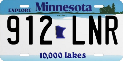 MN license plate 912LNR