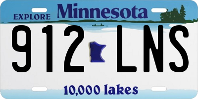 MN license plate 912LNS