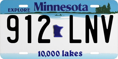 MN license plate 912LNV