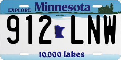 MN license plate 912LNW