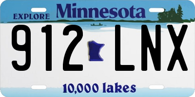 MN license plate 912LNX