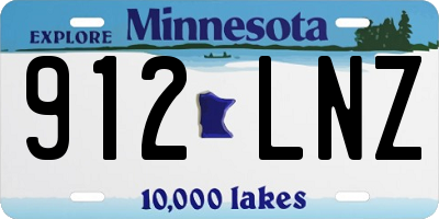 MN license plate 912LNZ