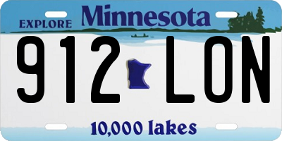 MN license plate 912LON
