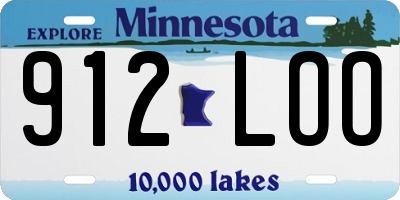 MN license plate 912LOO