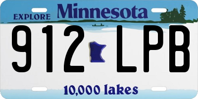 MN license plate 912LPB