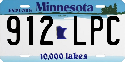 MN license plate 912LPC