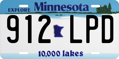 MN license plate 912LPD