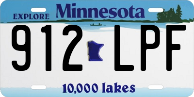 MN license plate 912LPF