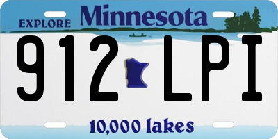 MN license plate 912LPI