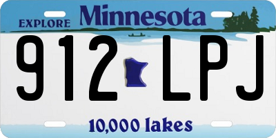 MN license plate 912LPJ