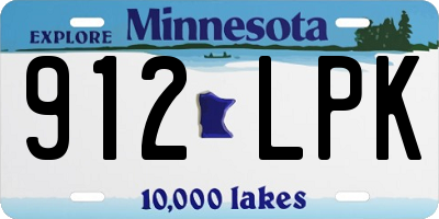 MN license plate 912LPK