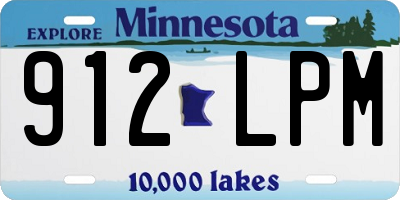 MN license plate 912LPM
