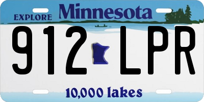MN license plate 912LPR