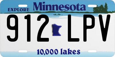 MN license plate 912LPV