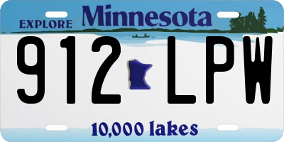 MN license plate 912LPW