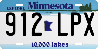 MN license plate 912LPX