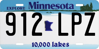 MN license plate 912LPZ