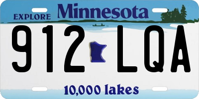 MN license plate 912LQA