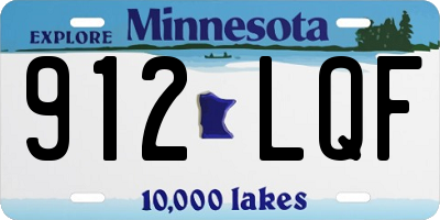 MN license plate 912LQF