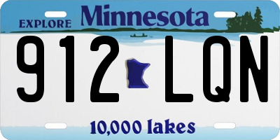 MN license plate 912LQN