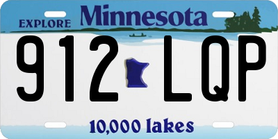 MN license plate 912LQP