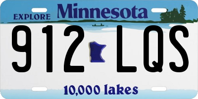 MN license plate 912LQS