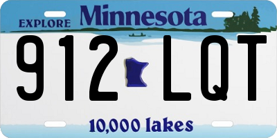 MN license plate 912LQT