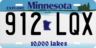 MN license plate 912LQX