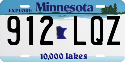 MN license plate 912LQZ