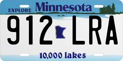MN license plate 912LRA