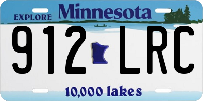 MN license plate 912LRC