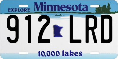 MN license plate 912LRD