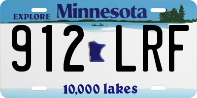 MN license plate 912LRF