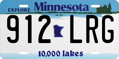 MN license plate 912LRG