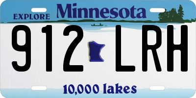 MN license plate 912LRH